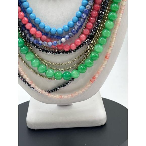 Stella & Dot Zahara Multi-
Strand/Color Semi Precious Bib Layered Necklace - Picture 5 of 16